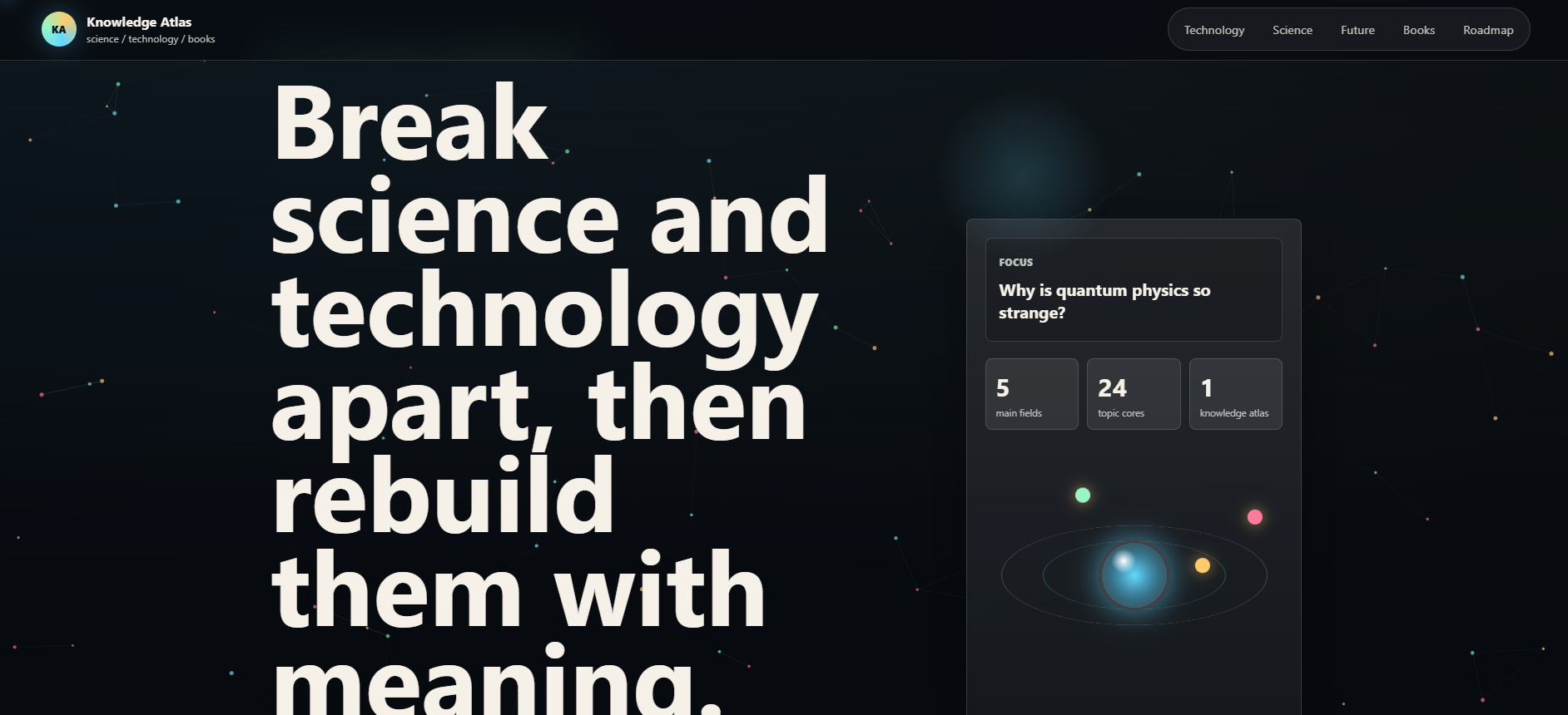 Knowledge Atlas website screenshot